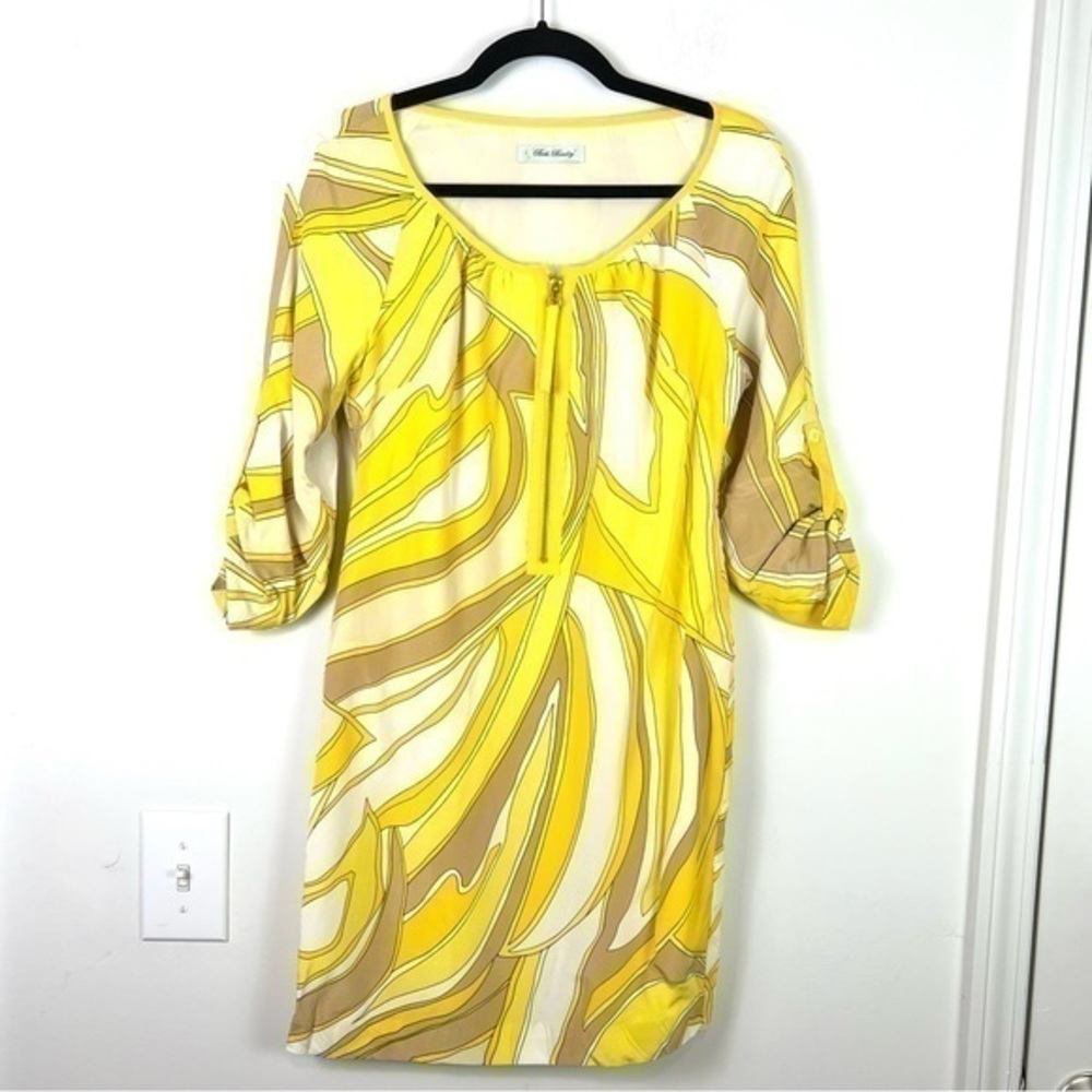 Beth Bowley yellow retro zipper neck dress